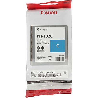 Картридж струйный Canon PFI-102C (0896B001) гол. для IPF500/600/700