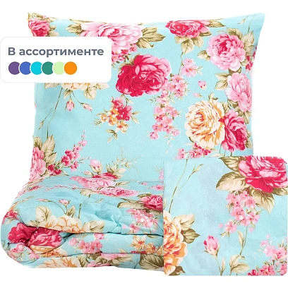 Набор спальный, ЛН, 2сп(одеяло, наволочки, простыня),полисатин, пэ волокно