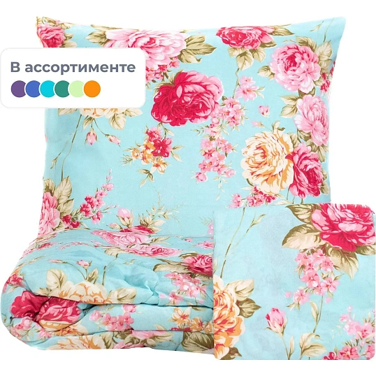 Набор спальный, ЛН, 2сп(одеяло, наволочки, простыня),полисатин, пэ волокно