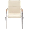 Конференц-кресло UA_EChair SAMBA Chrome к/з бежев./бук (V-18 1.007)
