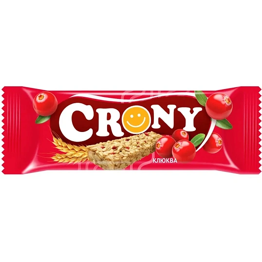 Батончик мюсли Crony Клюква, 50гх12шт/уп
