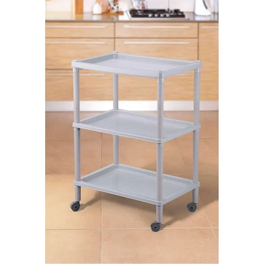 Этажерка BP_ ФЛАВИЯ 3 полки 420Х290Х610мм светло-серый