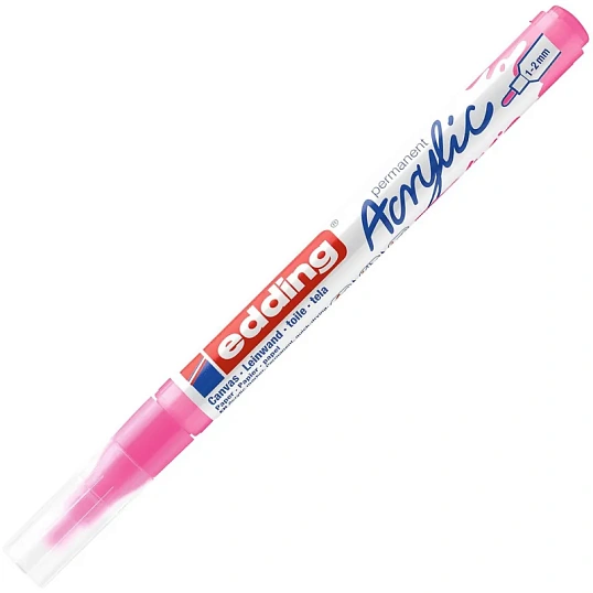 Маркер акриловый Edding 5300/069.кругл.1-2 мм. Флюоресц розовый/Neonpink