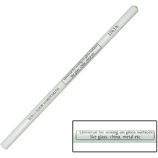 Карандаш по стеклу, металлу и пластику KOH-I-NOOR белый 3263006001KS