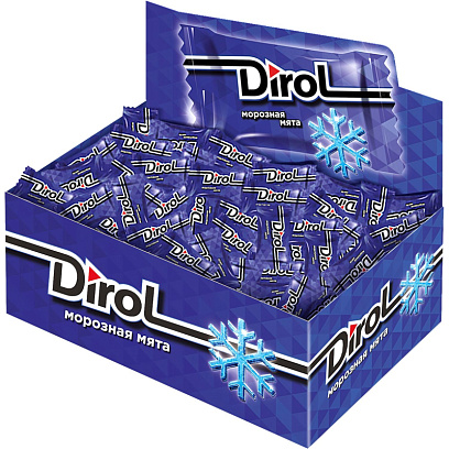 Жевательная резинка DIROL Морозная Мята  (100 шт. в упаковке), 272г