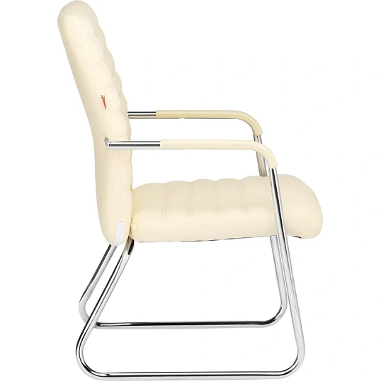 Конференц-кресло BN_TQ_Echair-806 VPU-1 кожзам бежевый, хром