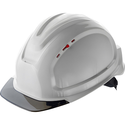 Каска СОМЗ-80 Абсолют Престиж RAPID белая серый козырек(арт произв 783717)