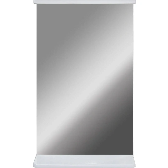 Зеркало TZ_Лайт 50 с полкой, белое
