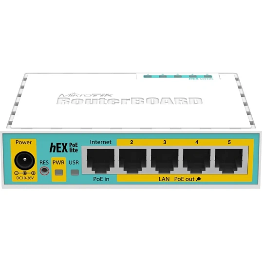 Маршрутизатор MikroTik hEX PoE lite RB750UPr2 5x100Mb, USB, PoE