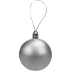 Набор шаров новогодн матовых елочных Серебряный бархат 6см(6шт.) НУ-6986