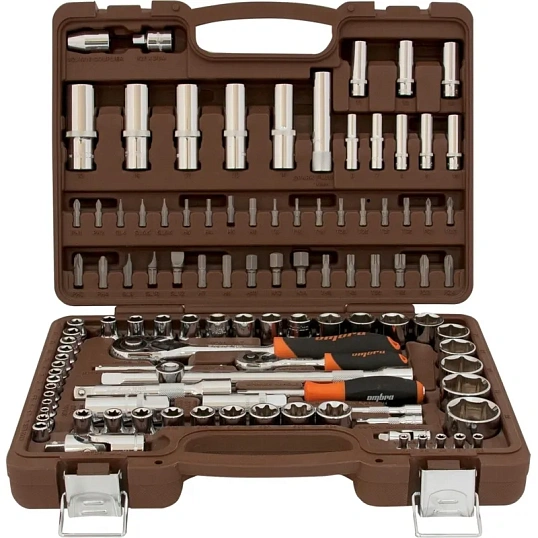 Набор инструмента 1/4, 3/8, и 1/2DR, 108 предметов Ombra OMT108S