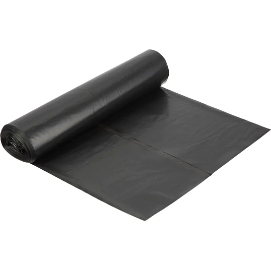 Мешки для мусора ПВД 60л 45мкм 25шт/рул черные 60x70см Luscan