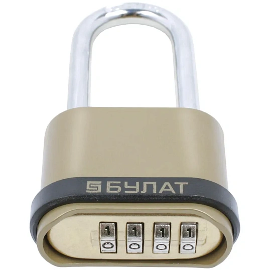 Замок навесной кодовый_УЗК Булат ВС 564-01 (41xd=7x58) ЦАМ золото(дл.дужка)