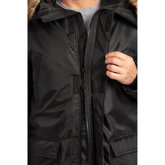 Куртка зимняя муж Аляска з66-КУ удлиненная черн (р.60-62)170-176