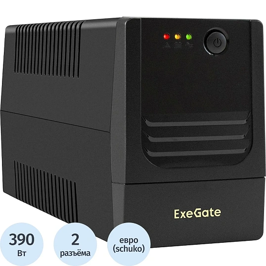 ИБП ExeGate Power NB-650.LED.AVR.2SH (EX299484RUS)