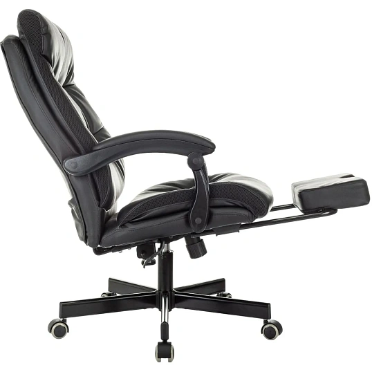 Кресло VB_EChair 624 PU PM черный эко.кожа  подст.для ног