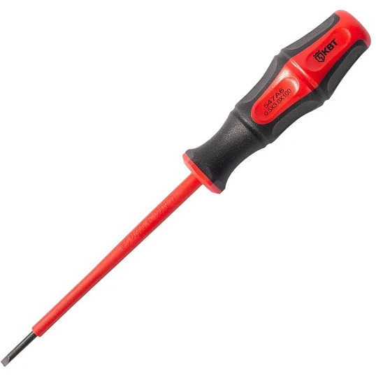 Отвертка диэлектрическая SL3.0x100 серия ПРОФИ (КВТ) 78608