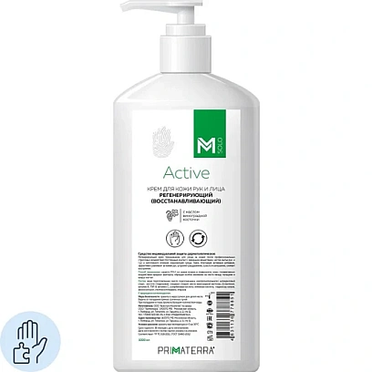 Крем М SOLO Active регенерирующий  для рук с дозир 1000мл (ЕЛЕЦКИЕ ОВОЩИ)