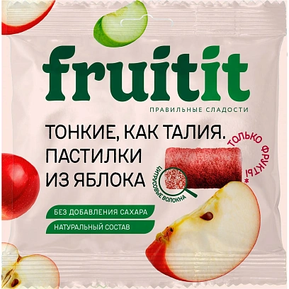 Пастила пастилки FRUIT IT яблочные, 3+, 70г