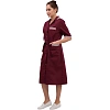 Халат для горничных и уборщиц у01-ХЛ кор.рукав бордо(р.60-62)170-176