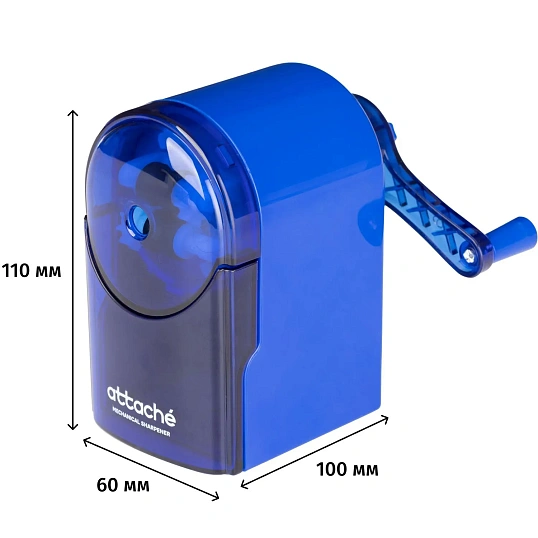 Точилка механическая Attache, синяя 60х110х101 мм