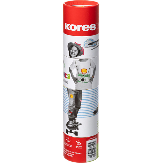 Карандаши цветные KOLORES трехгр. 12шт/наб + 1 ч/г,точилка,карт.тубус 93319