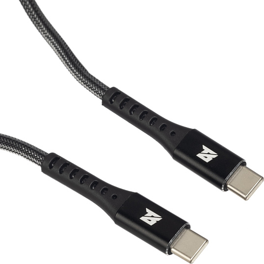 Кабель 60W, 3A, 1м, Type-C to Type-C,  нейл, черный BT-JCBL-010/U210CC