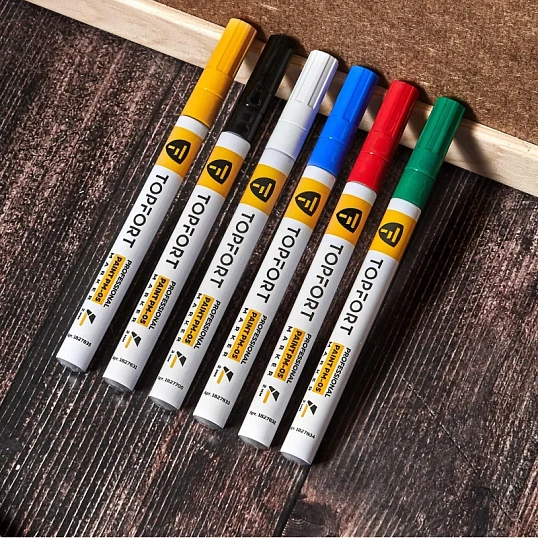 Маркер лаковый TOPFORT Paint 2 мм черный