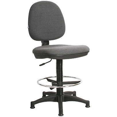 Кресло кассира UN_Metro gtsN3 Ring Base высокая база / ткань серая c38.x