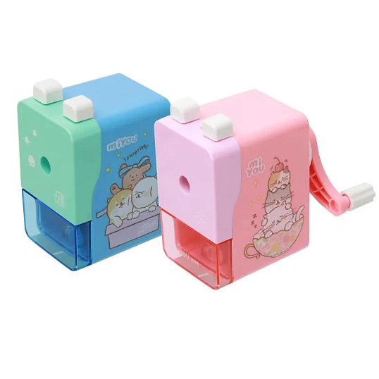 Точилка механическая Deli E0739 MiYou, 1 отв.,пластик,без струбцины ассорти