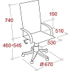 Кресло BN_Fc_Руководителя Echair-534 TL кожа коричневая, хром