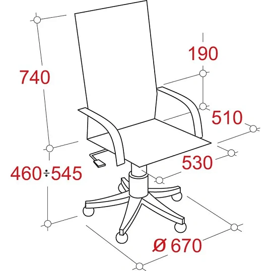 Кресло BN_Fc_Руководителя Echair-534 TL кожа коричневая, хром