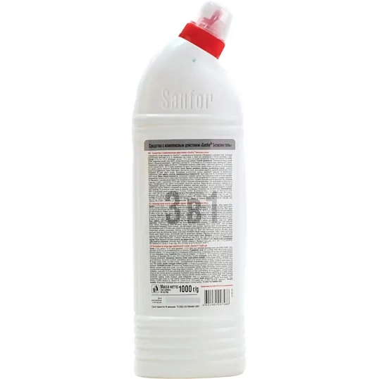 Средство для сантехники SANFOR Белизна гель 3в1, 1000гр