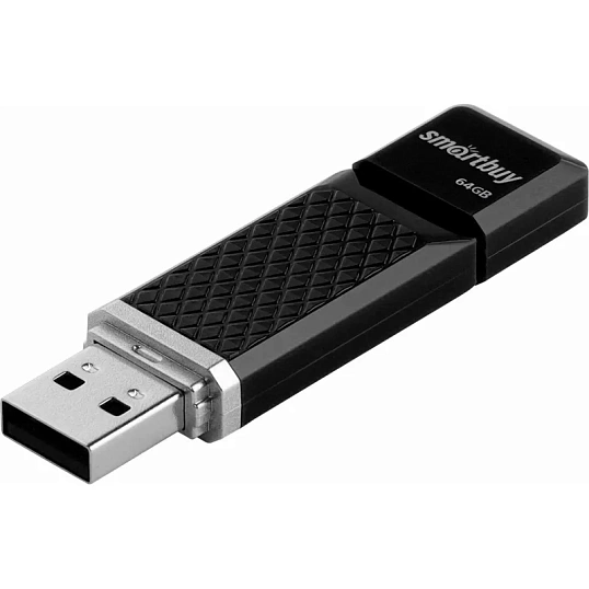 Флеш-память SmartBuy UFD 2.0 064GB Quartz series Black (SB64GBQZ-K)