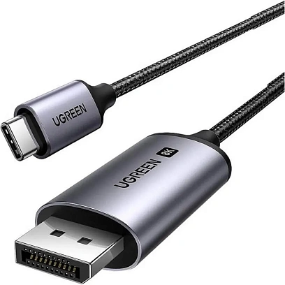 Кабель UGREEN (25157) USB-C to DisplayPort 8K Cable.1м серый