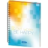 Бизнес-тетрадь Be Happy А4, 120л, 200х274, 3 разд, клетка, 0002-04