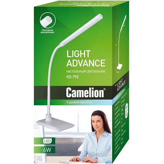 Светильник Camelion KD-792 LED, белый, 4 ур.ярк.,