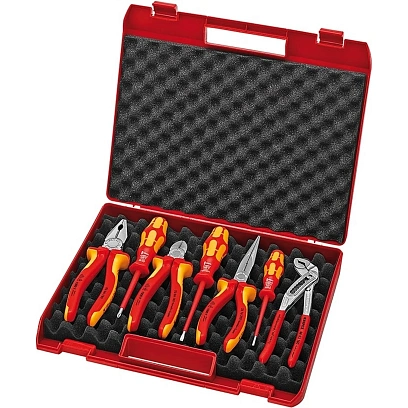 Набор инструмента KNIPEX 7 предметов RED Electro 2 (KN-002115)