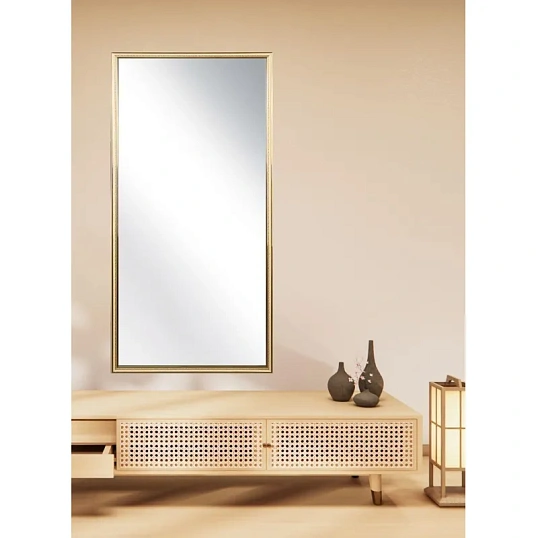 Зеркало МГЛ_настенное Комус Мебель 120К (600x1200) багет ПВХ бежев.косичка