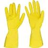 Перчатки Luscan резиновые латекс хлопковое напыление желтые р M (5 пар/уп)