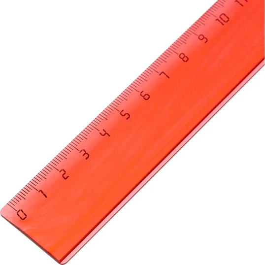 Линейка 20см Attache Economy пластик цвет прозр ассорти (крас,син,зел,оран)