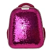 Ранец Basic Sparkle Pink,эргоном. спинка, двустор.пайетки фуксия/серебро