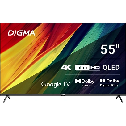 Телевизор Digma DM-LED55UQB31, QLED, смарт (Google TV)