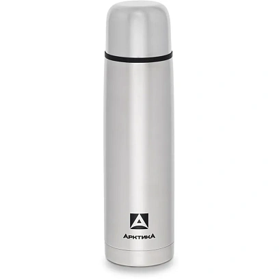 Термос для напитков с узким горлом и глухой пробкой, объем 1 л. ,101-1000