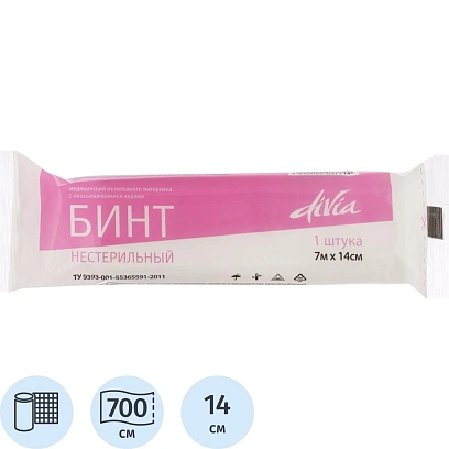 Бинт нестер. 7мх14см, пл.30г  неткан. мат-ла, WS/DIVA, инд.уп ШК32979/37714