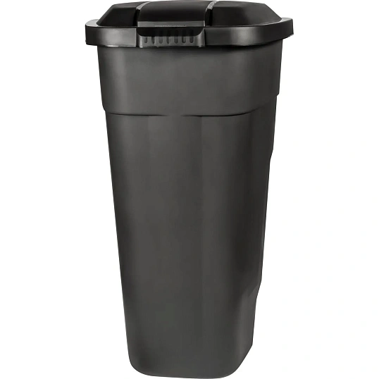 Контейнер-бак мусорный пластик серый, на колесах 110л_PT9957СЕР-1РS