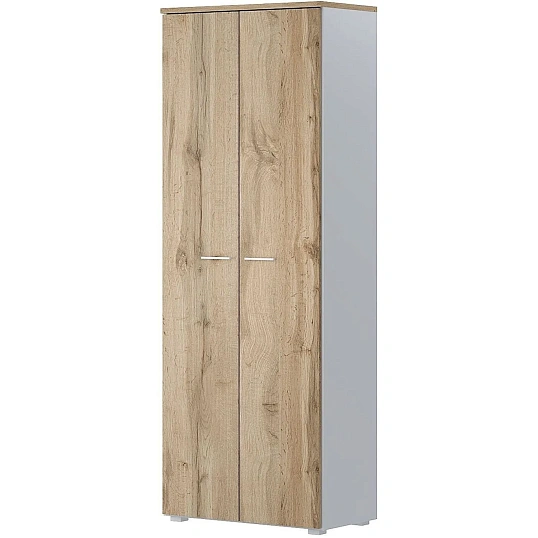Стеллаж Комус Мебель К-Loft 241H003 786х420х2106 дуб натур/белый