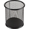 Подставка-стакан M&G, диаметр 84 мм, высота 100 мм, метал сетка, черный
