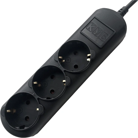 Удлинитель Power Cube 3р/5м без выкл 16А черн (PC-6B-5M)