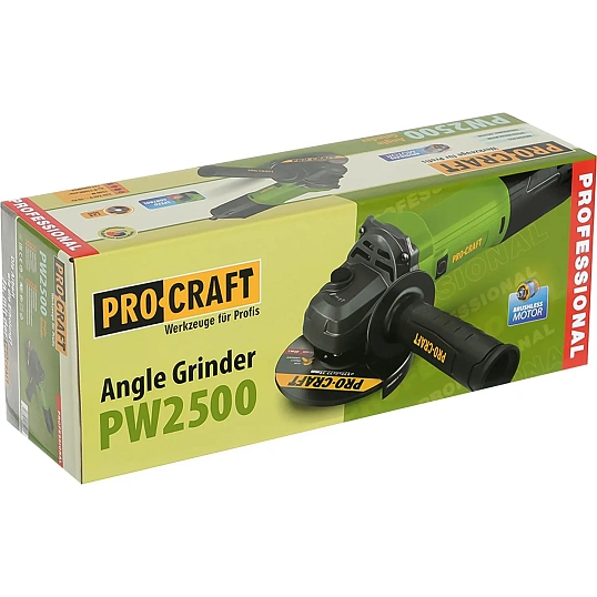 Шлифмашина угловая бесщет. PW2500 Procraft 1500Вт,0-11000 об/мин,PW2500
